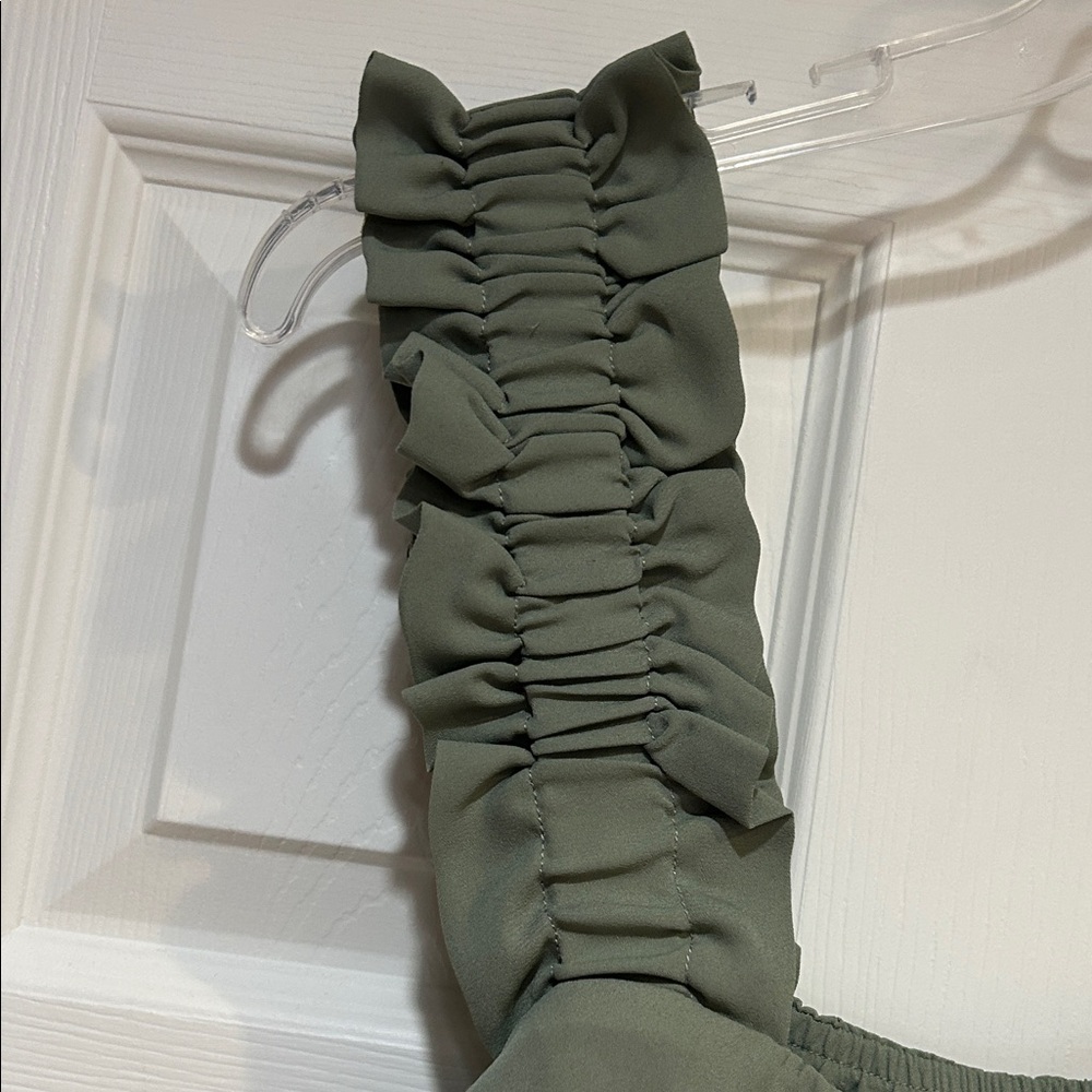 Melrose and Market Ruffled Olive Tank Top - Picture 3 of 6
